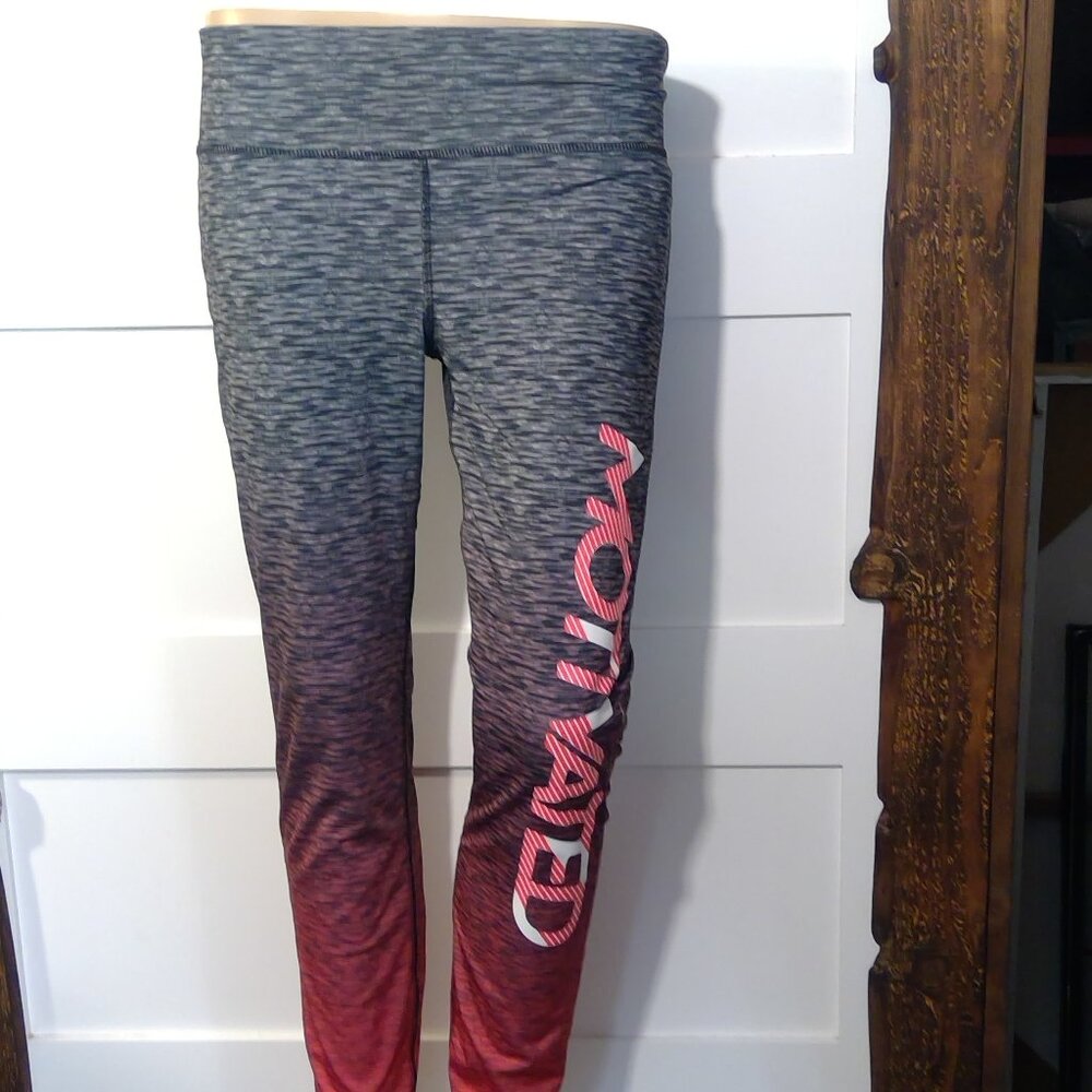Energie Women's Ombre Workout Pants (Black to Red, Size Medium)